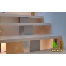 Stairs on a metal frame. Features of a design